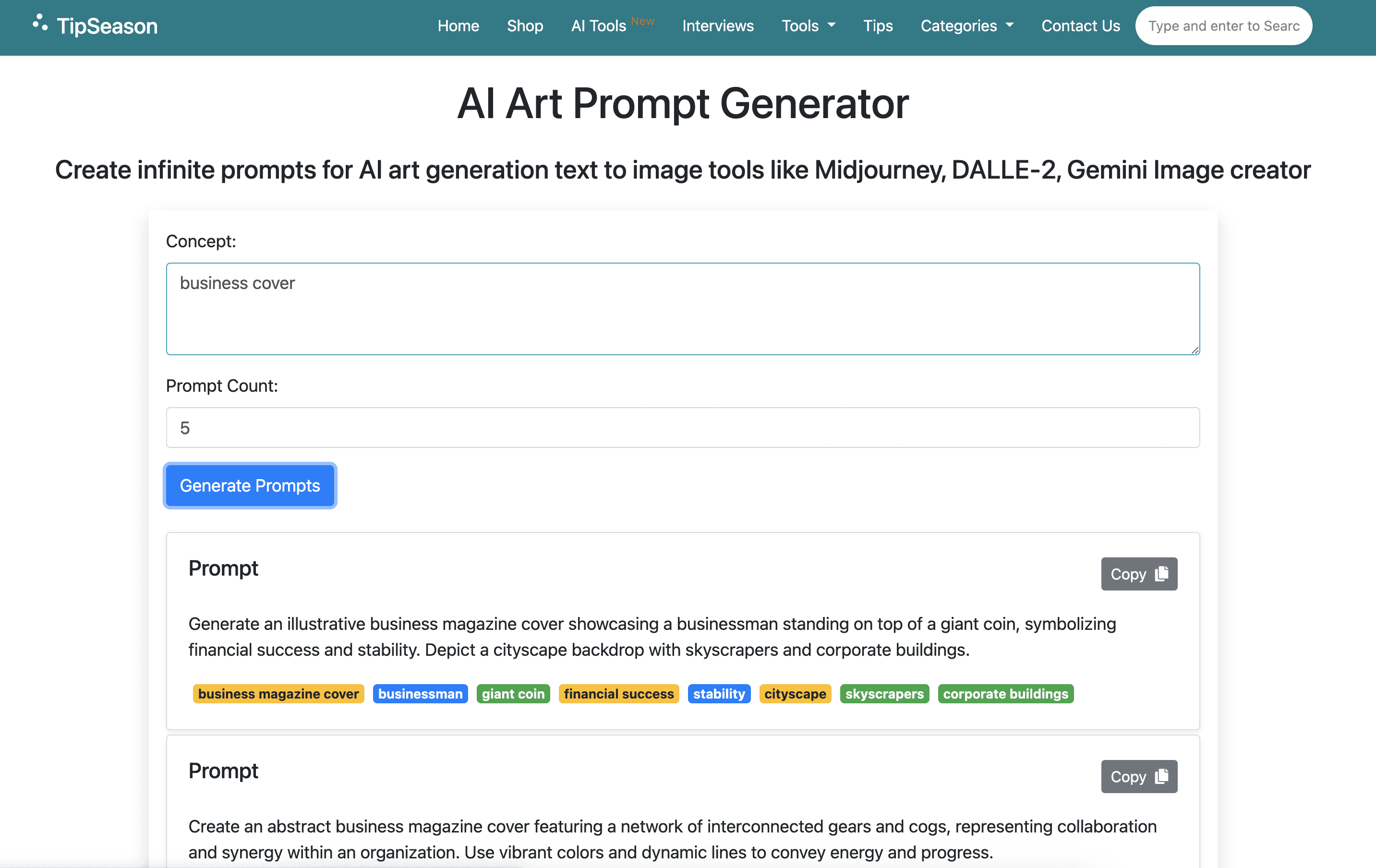 AI Art prompt generator logo