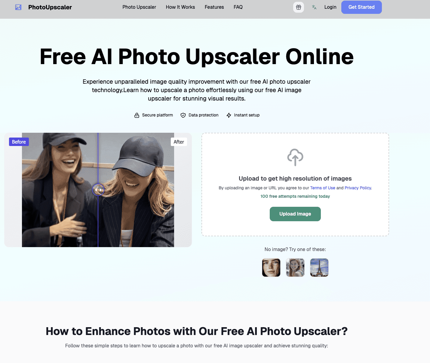 Free AI Photo Upscaler logo