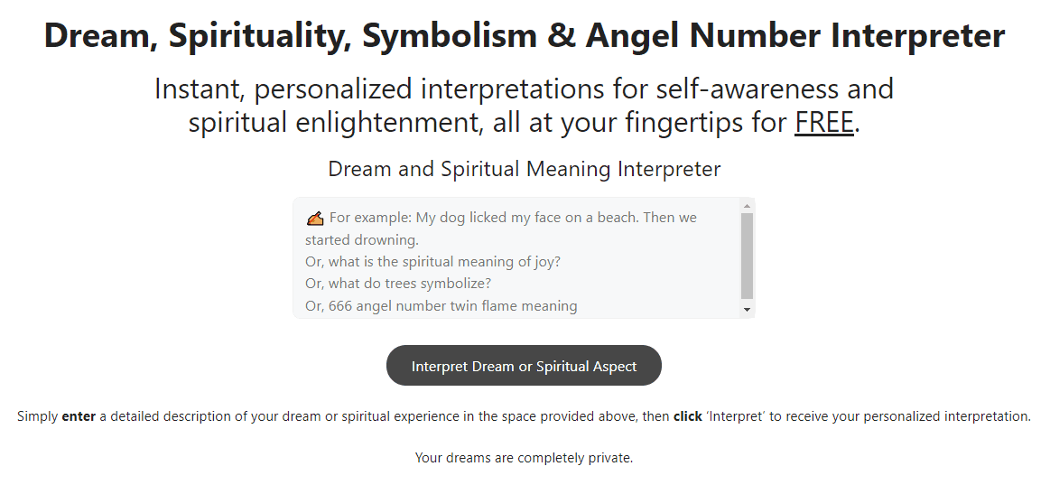 Dream, Spirituality, Symbolism & Angel Number Interpreter logo