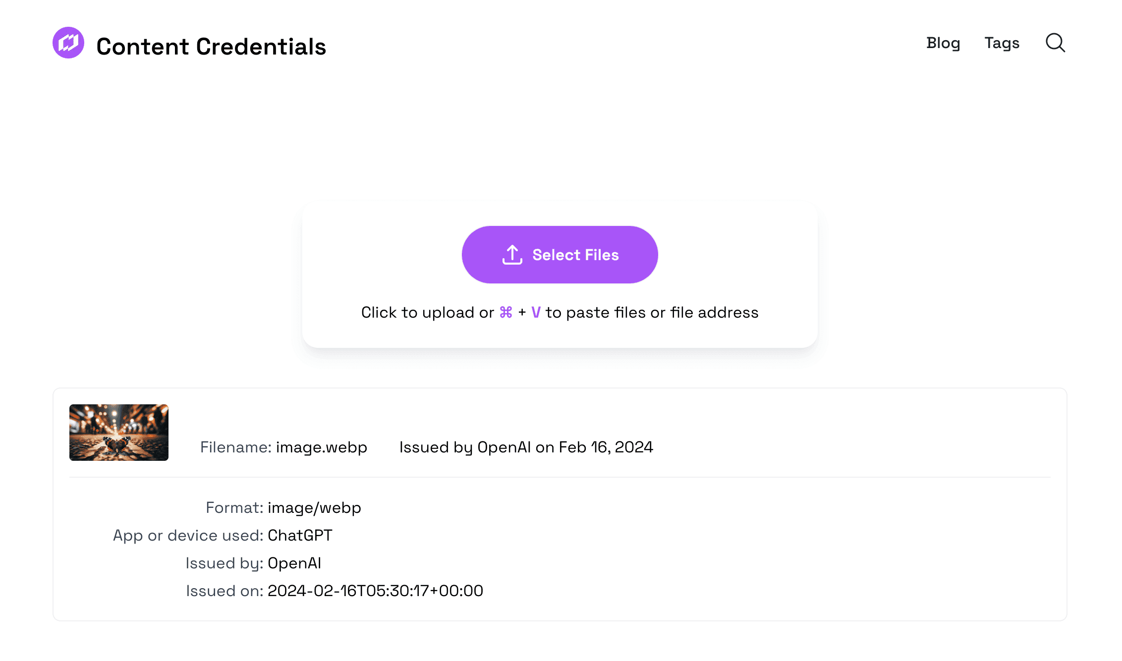 Content Credentials logo