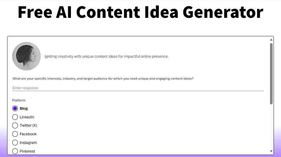 Free AI Content Idea Generator logo