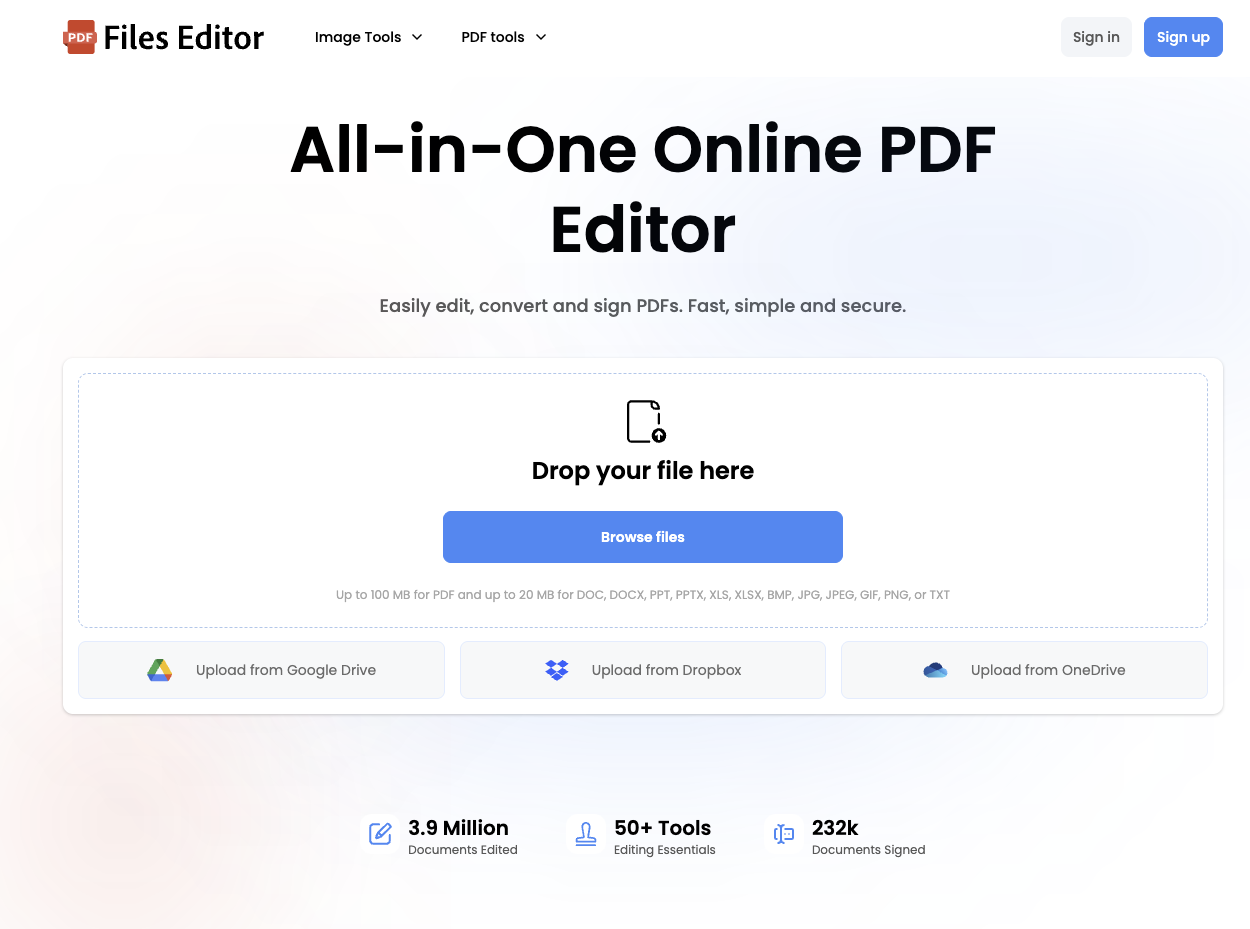 Files Editor listing screenshot