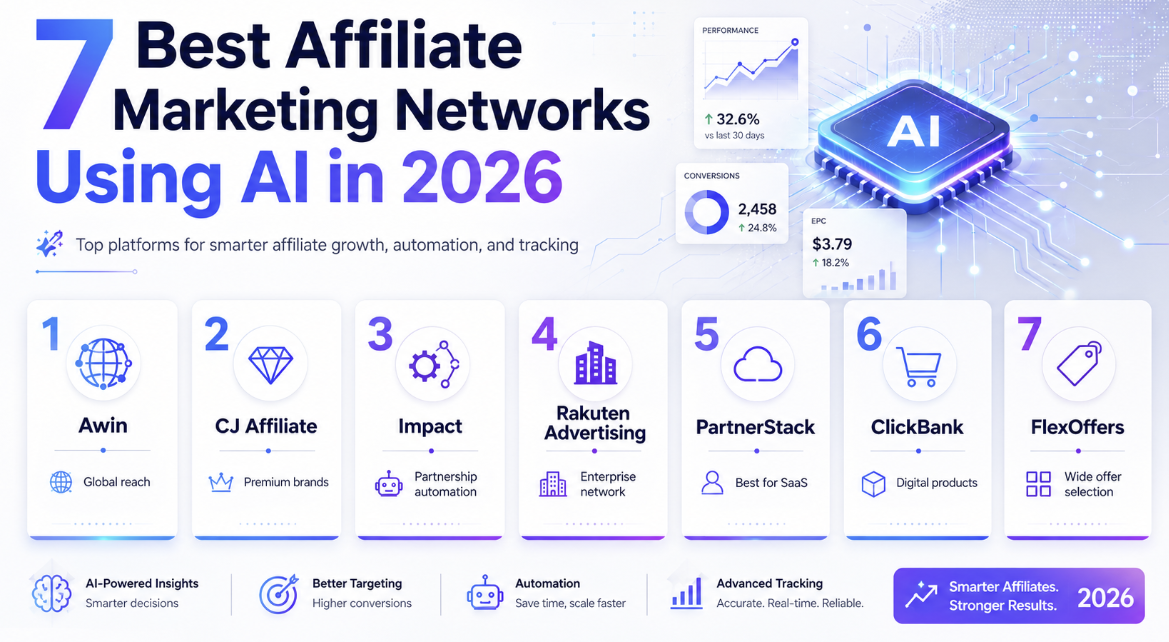 7 Best Affiliate Marketing Networks Using AI in 2026