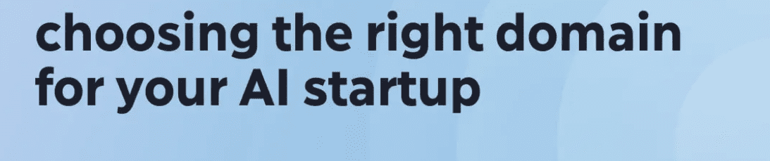 Why Your Domain Strategy Can Make or Break Your AI Startup