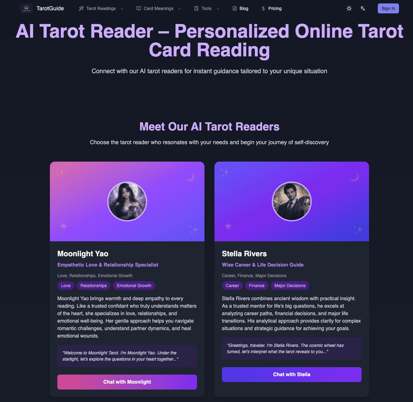 tarotguide screenshot