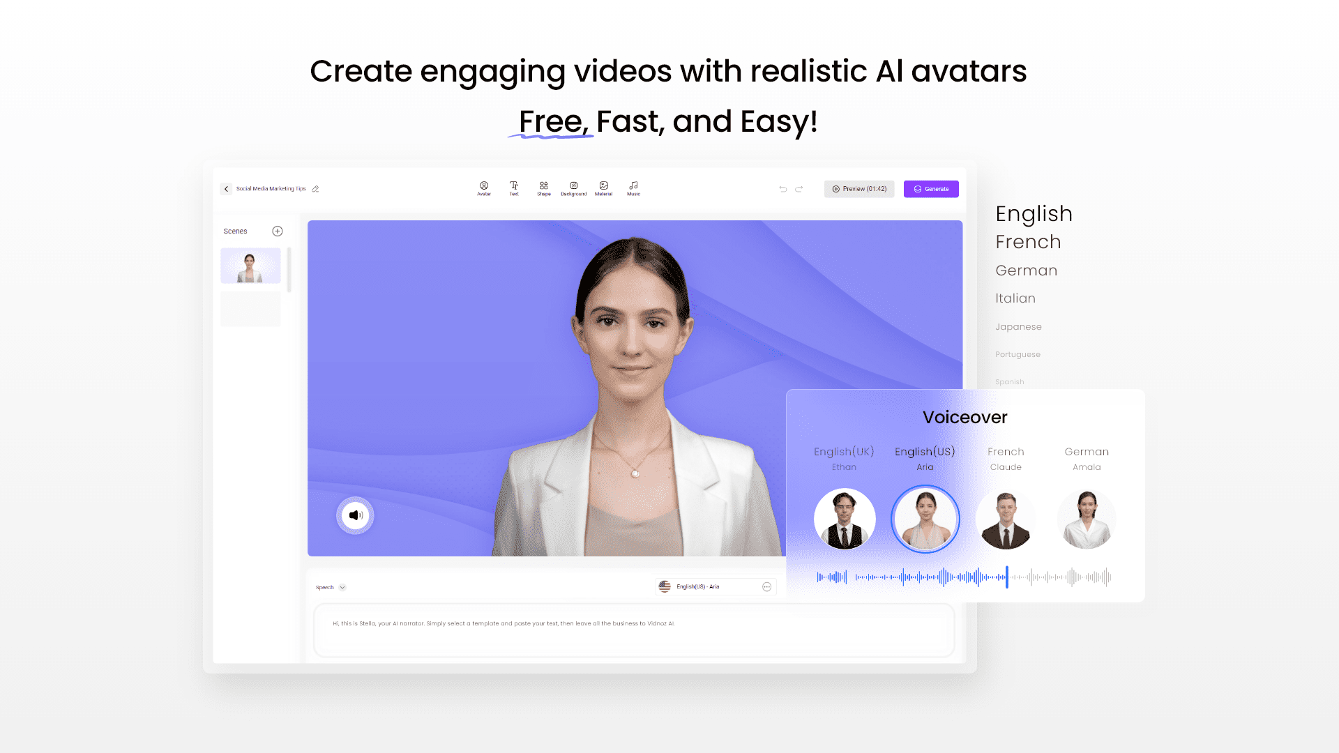 Vidnoz AI screenshot
