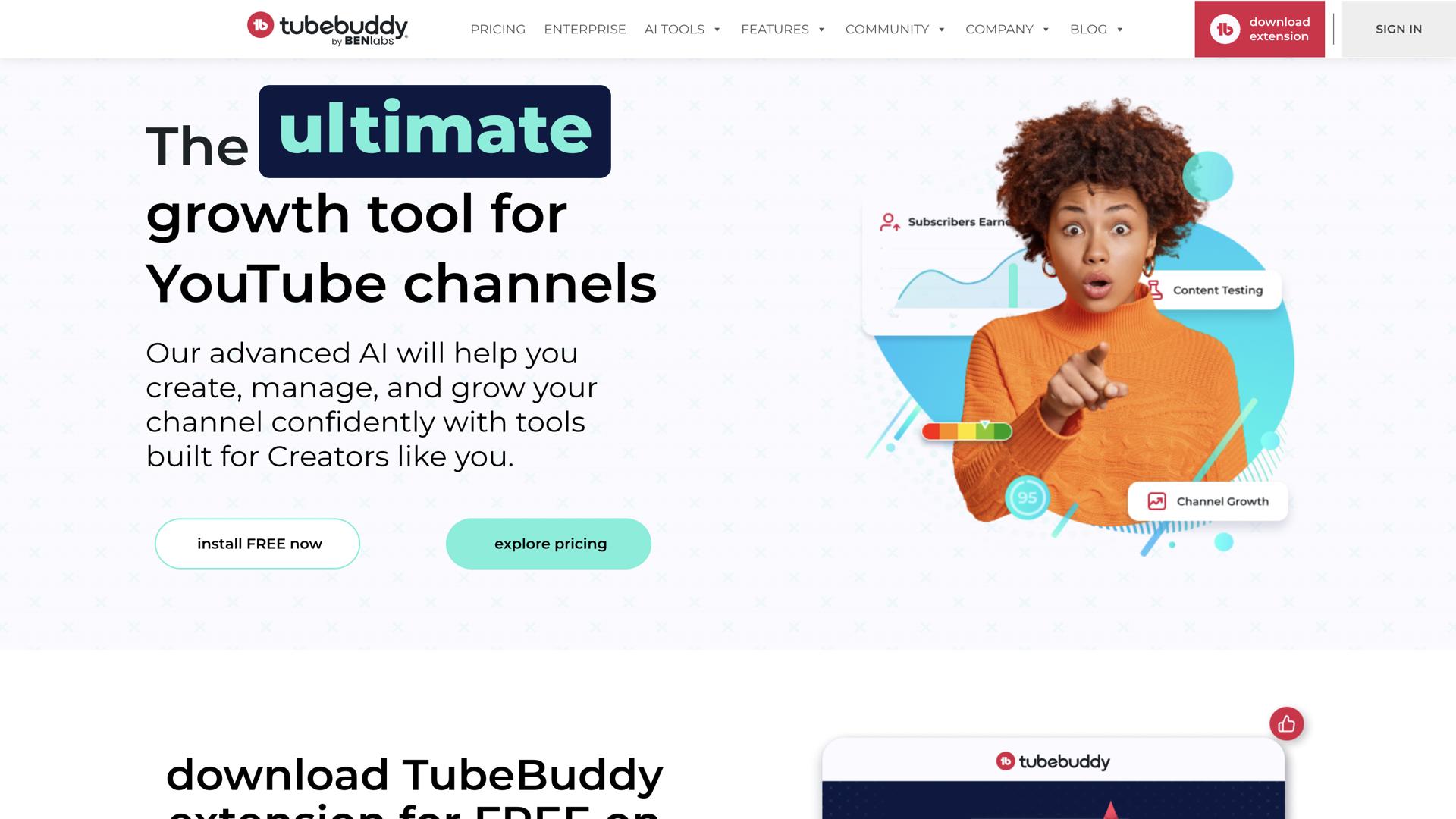 TubeBuddy screenshot