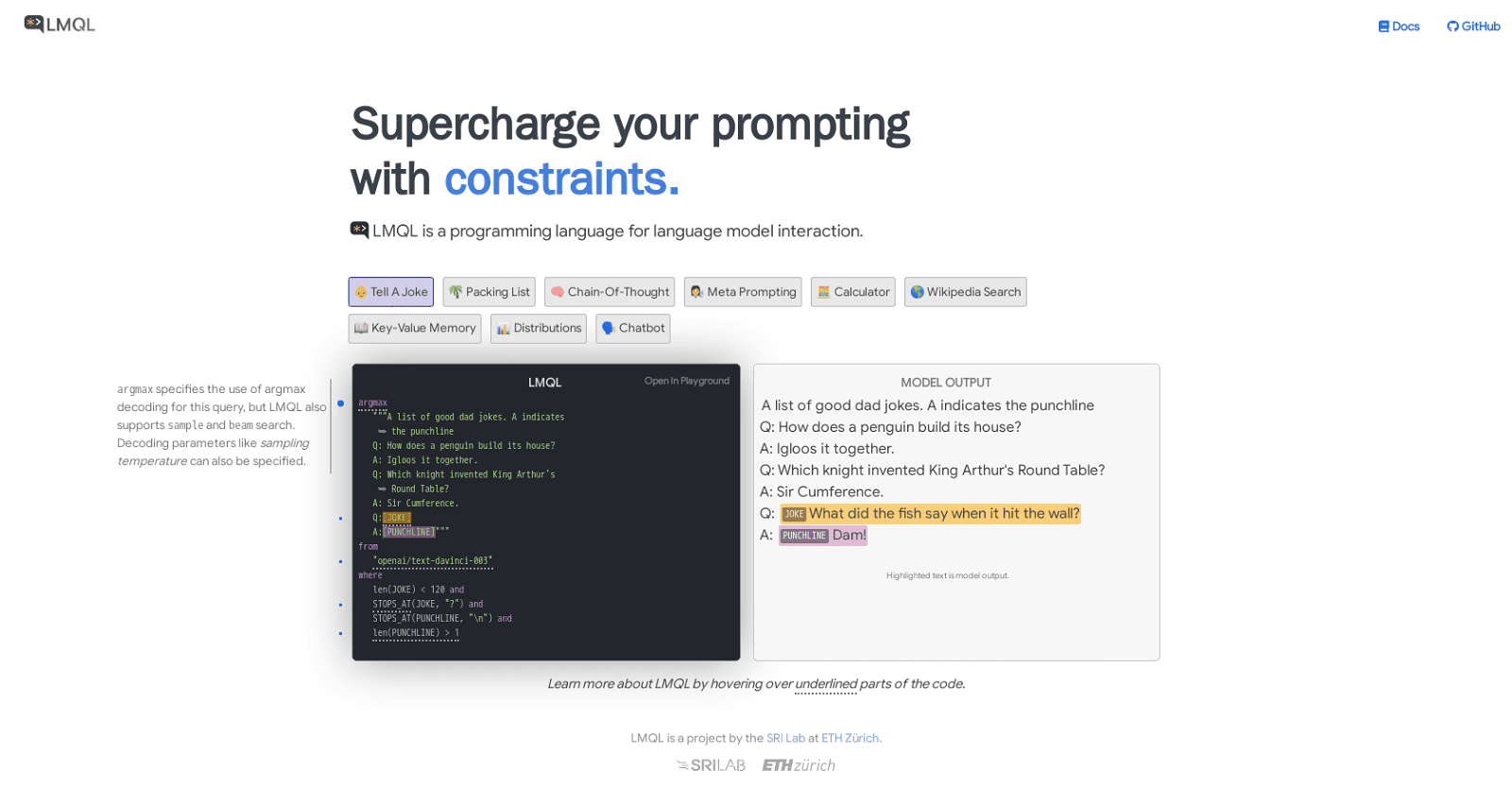 Lmql screenshot