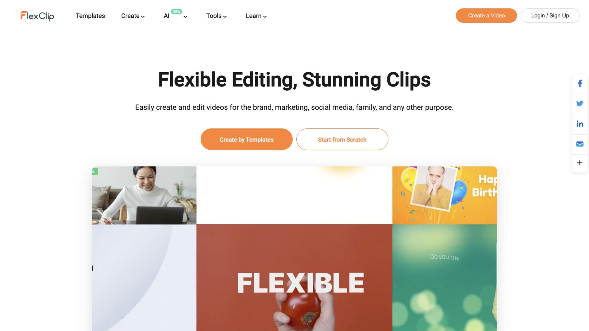 FlexClip screenshot