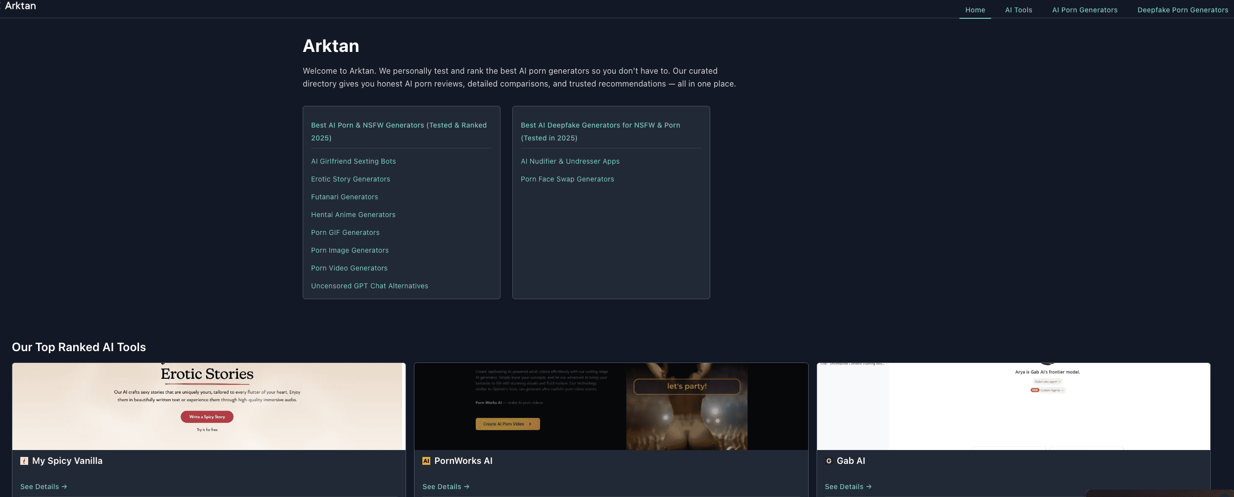 Arktan screenshot