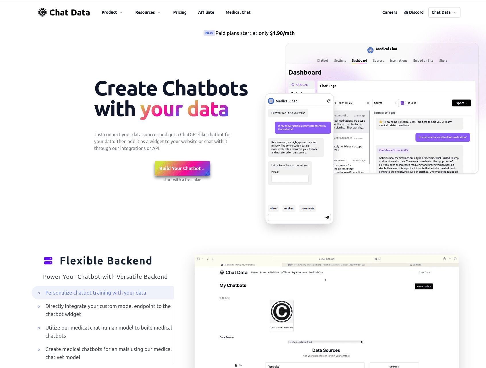 Chat Data screenshot