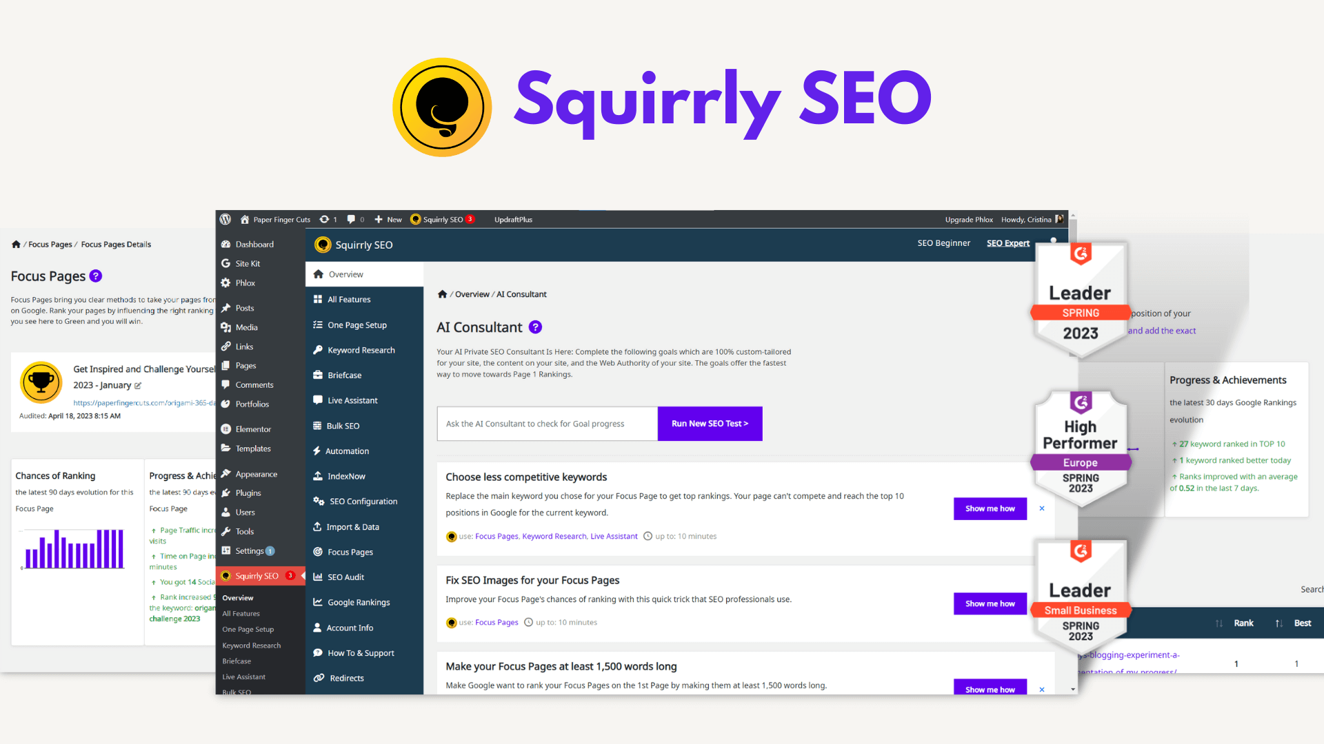 Squirrly SEO screenshot