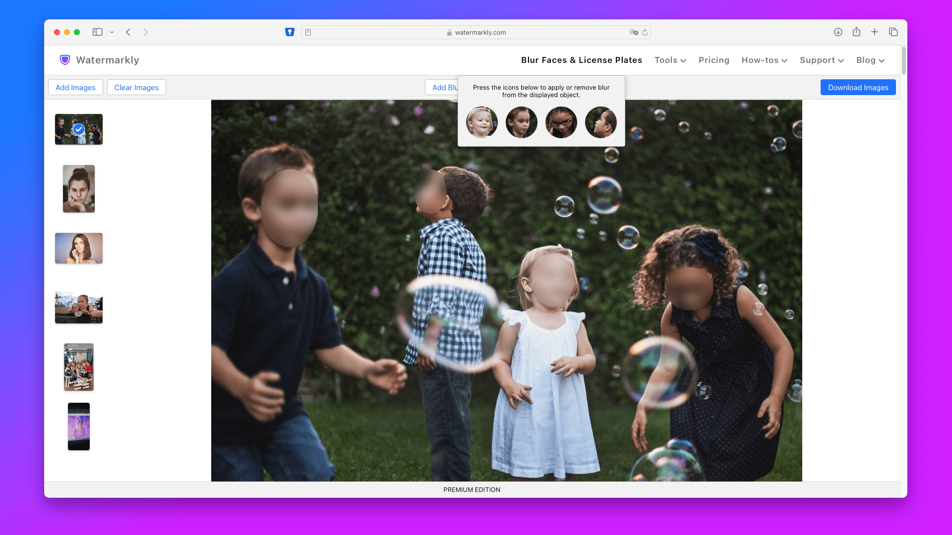 Watermarkly – Blur Faces & License Plates screenshot