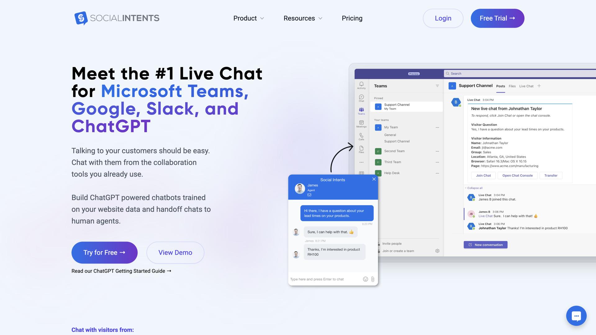 Social Intents screenshot