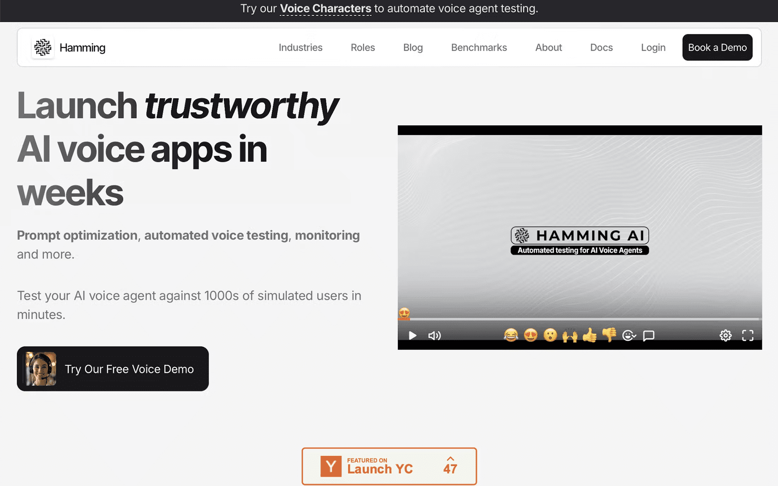 Hamming AI screenshot