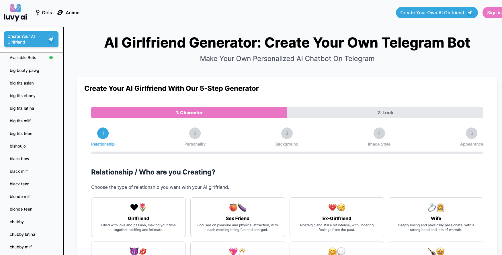 Luvy.ai screenshot