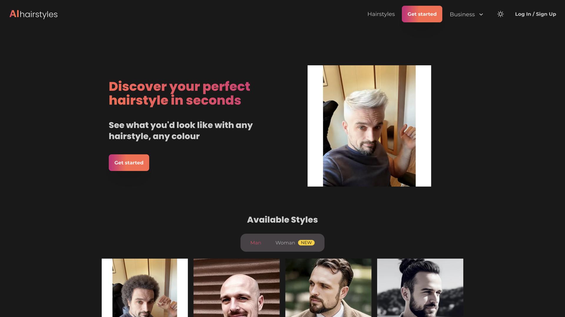 Aihairstyles.com screenshot