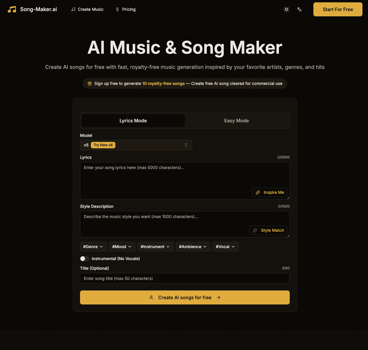 Song Maker AI screenshot