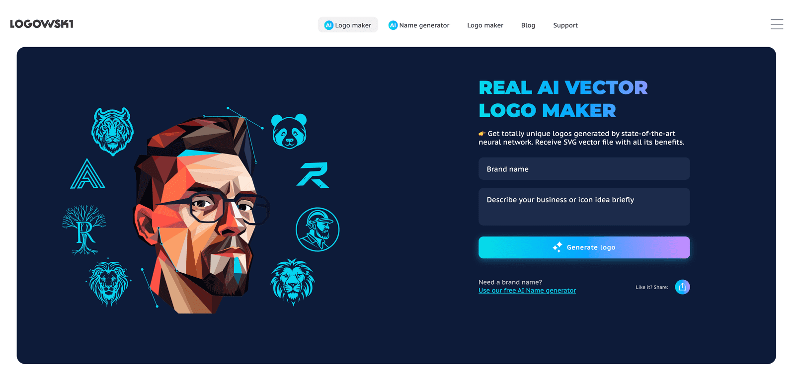 Logowski AI Logo Generator screenshot