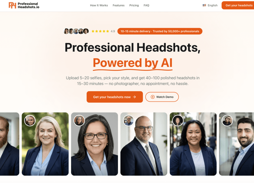 ProfessionalHeadshot.io screenshot