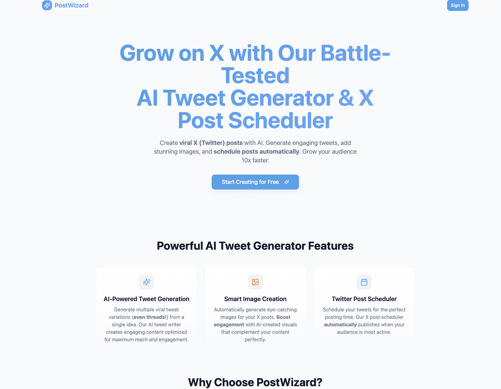 PostWizard AI screenshot