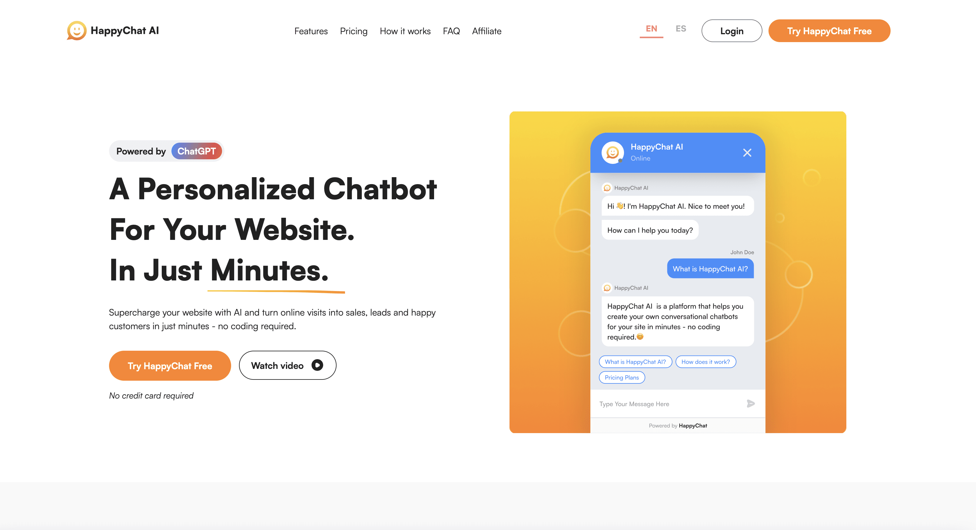 HappyChat AI screenshot