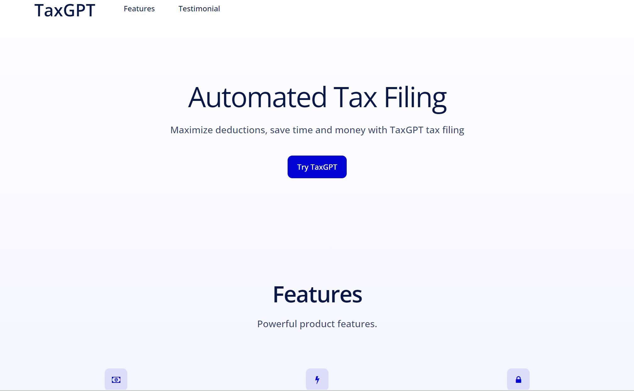 TaxGPT screenshot