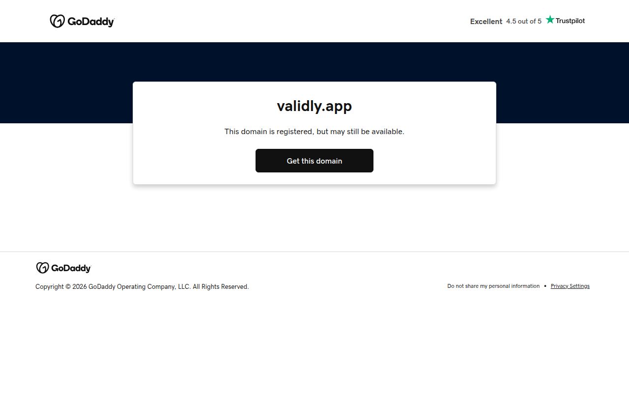 Validly homepage screenshot
