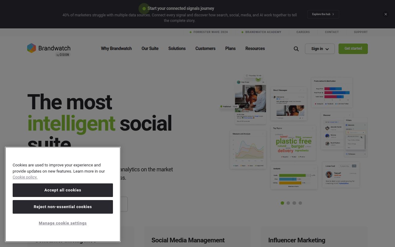 Brandwatch homepage screenshot
