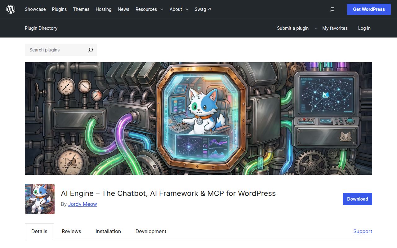 AIEngine Plugin homepage screenshot