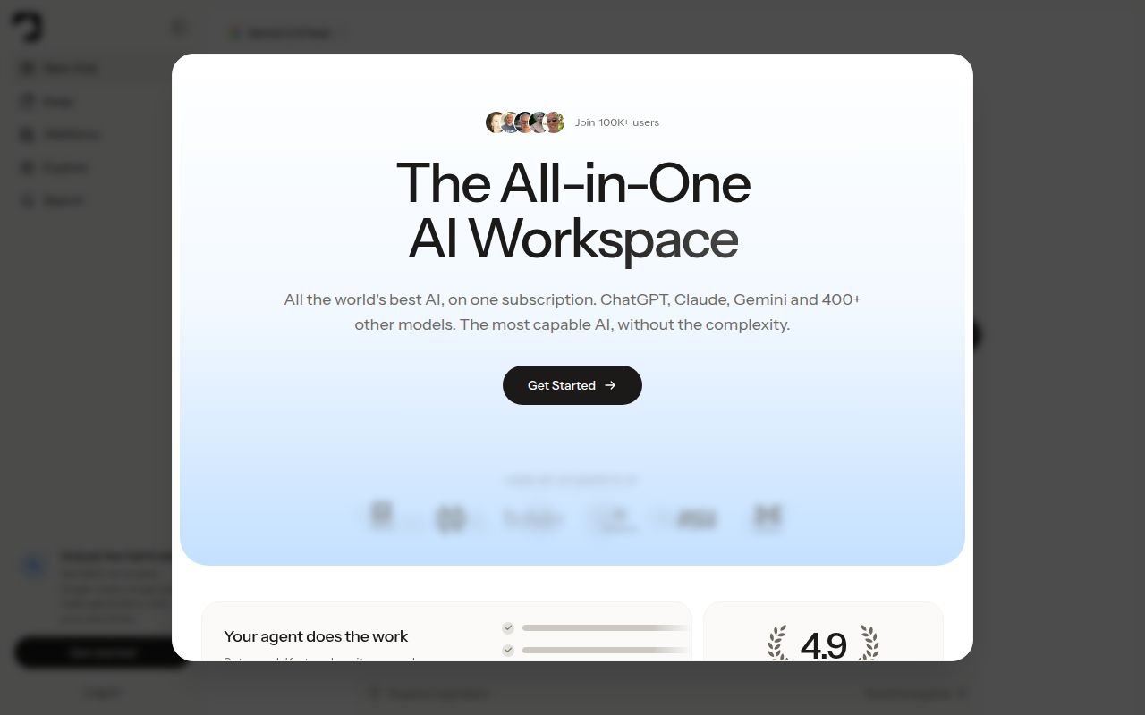 Krater homepage screenshot