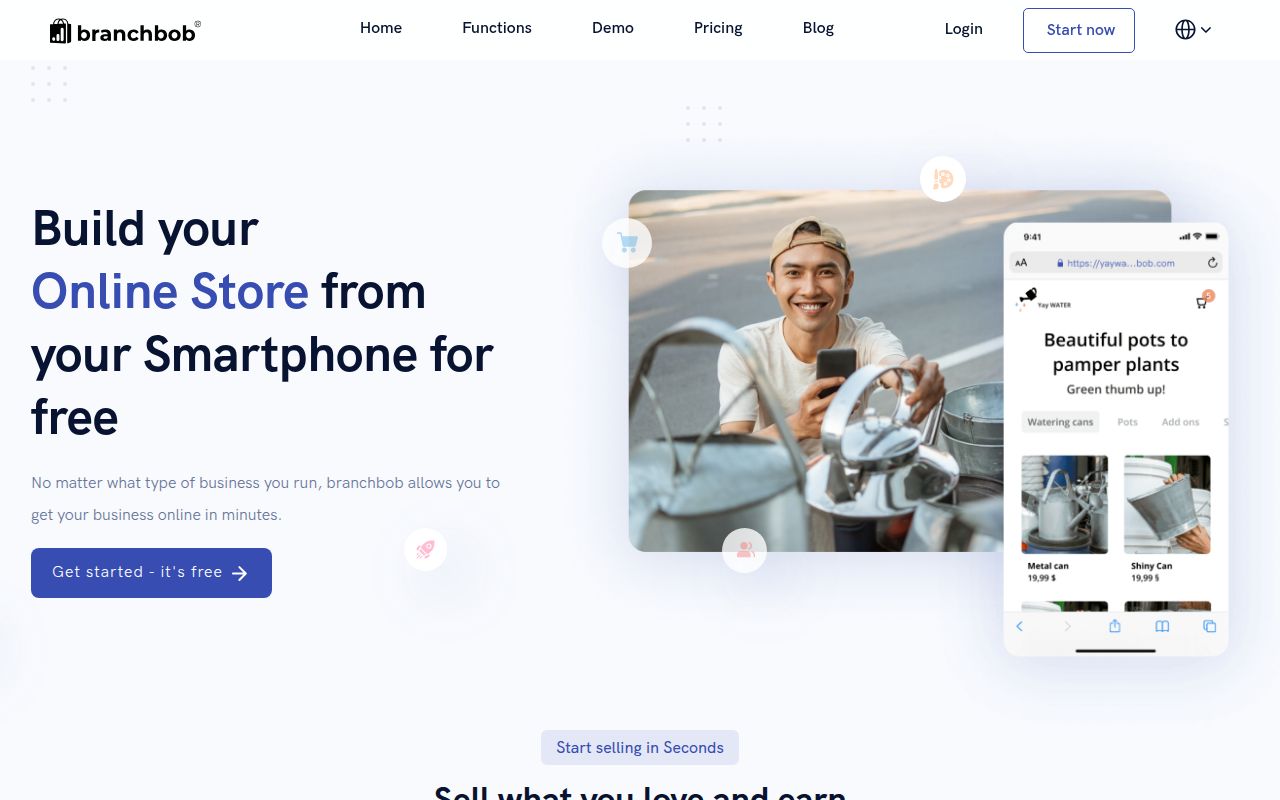 Branchbob.ai homepage screenshot