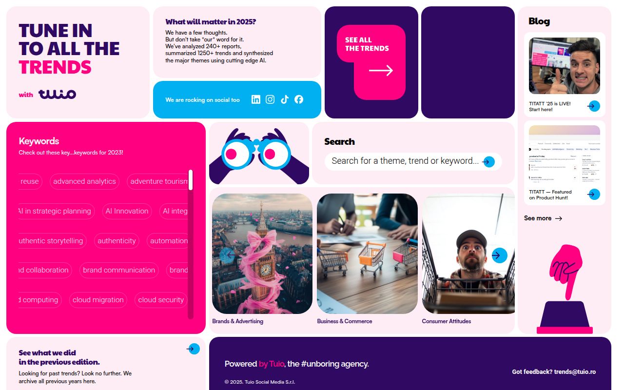 Tune In homepage screenshot