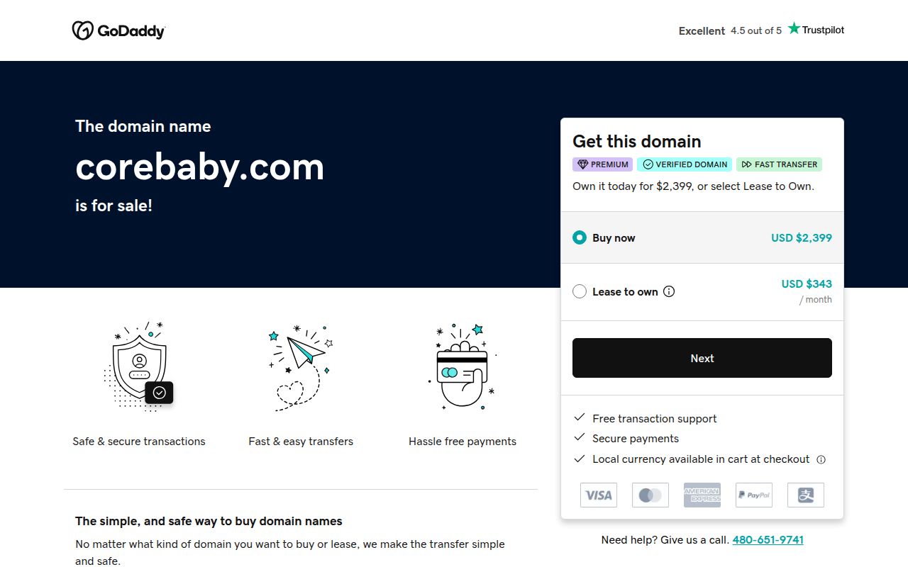 CoreBaby homepage screenshot