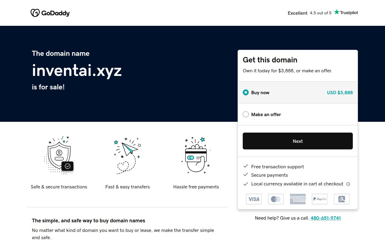 Inventai homepage screenshot