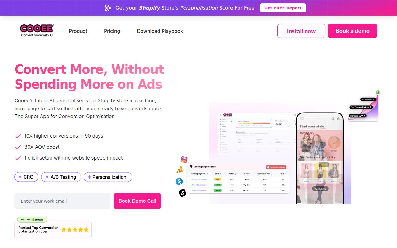 Cooee homepage screenshot