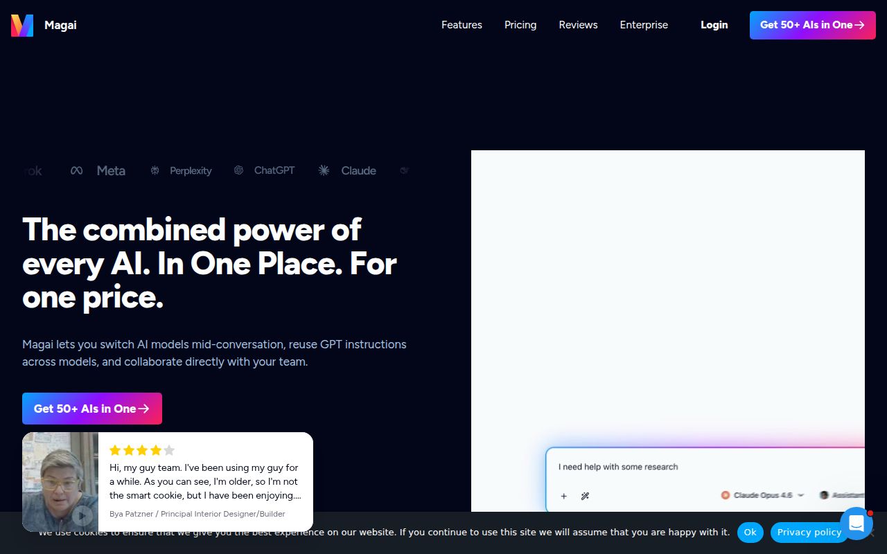 Magai homepage