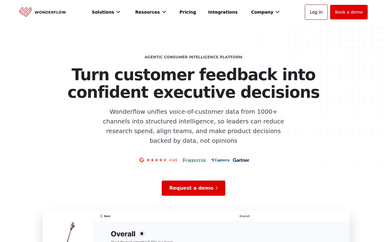 Wonderflow homepage screenshot