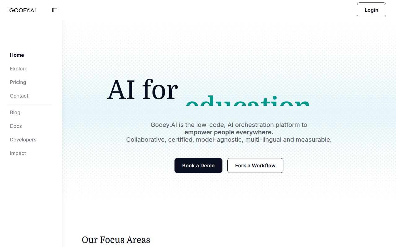 Gooey.AI homepage screenshot