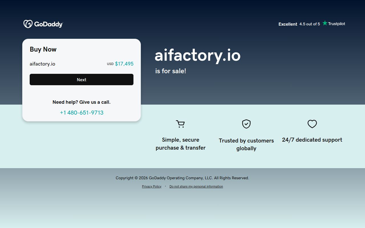 AI Factory homepage screenshot