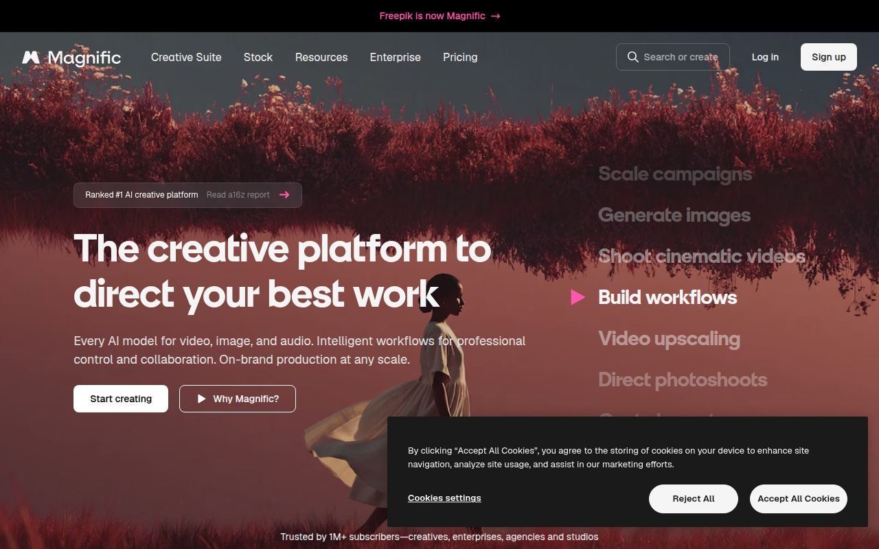 Freepik homepage screenshot