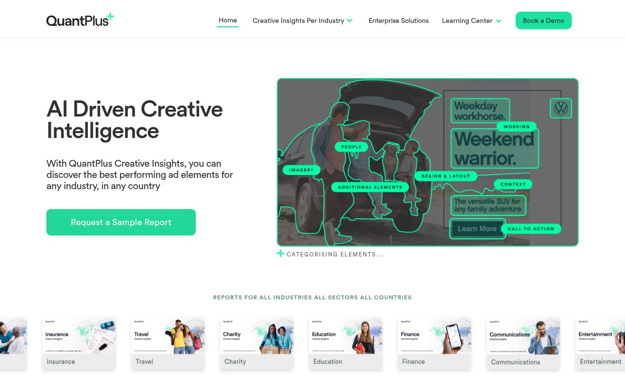 QuantPlus homepage screenshot