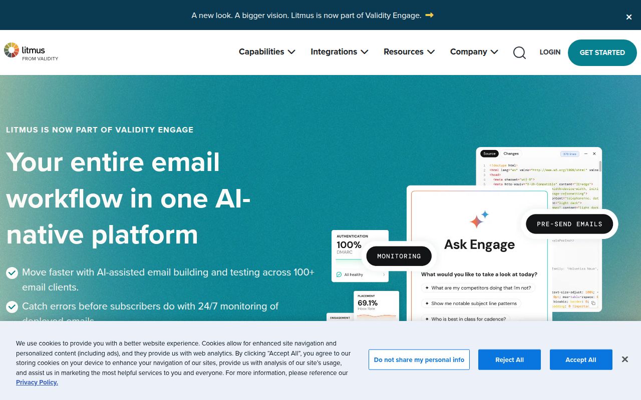 Litmus homepage