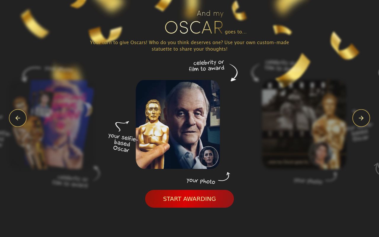 OscarByMe homepage screenshot