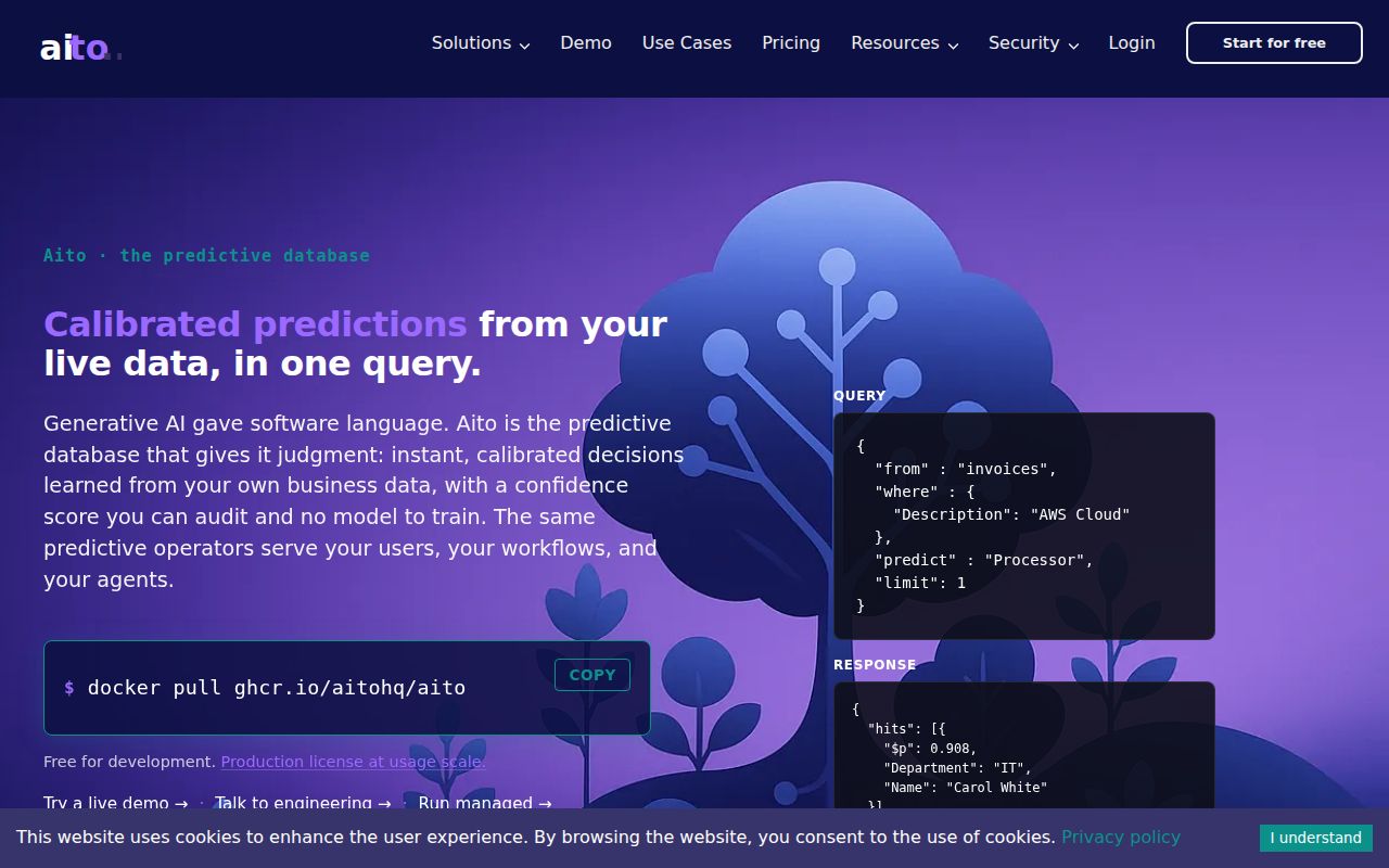 Aito homepage screenshot