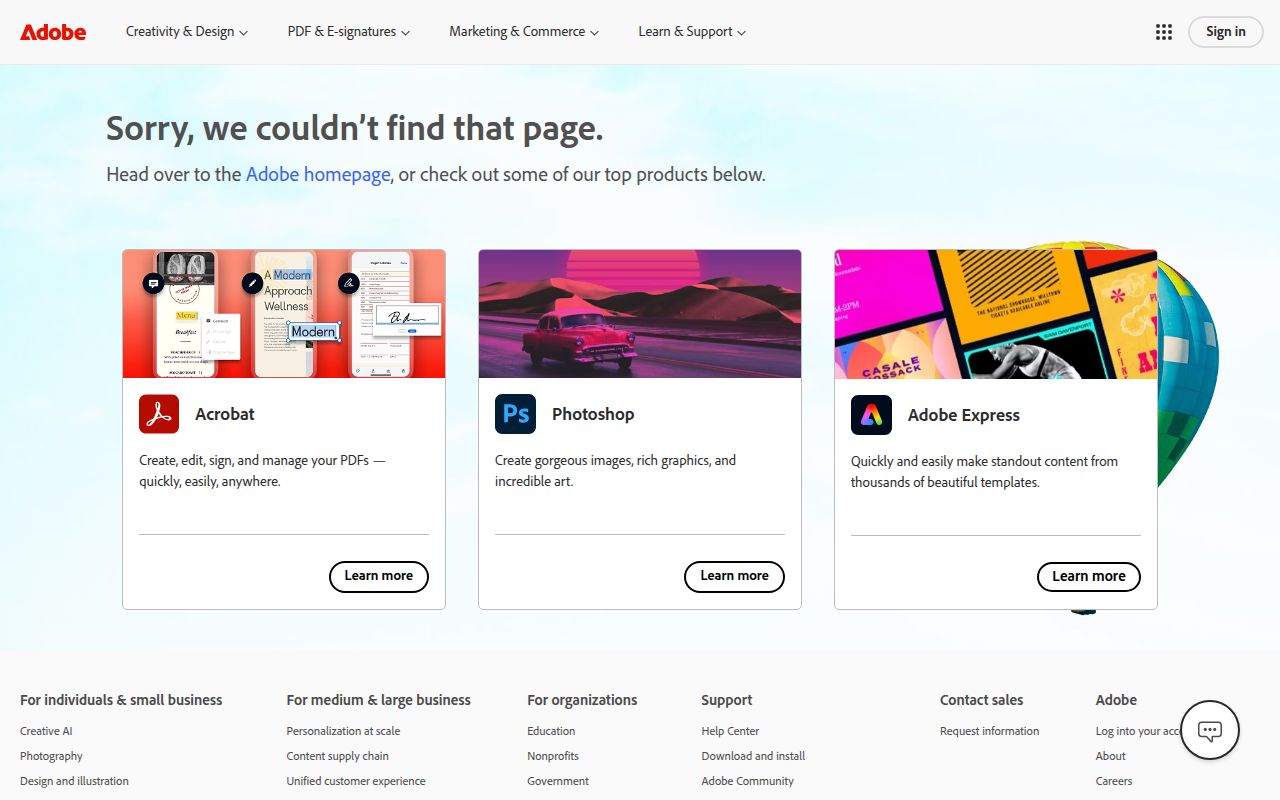 Adobe Campaign homepage