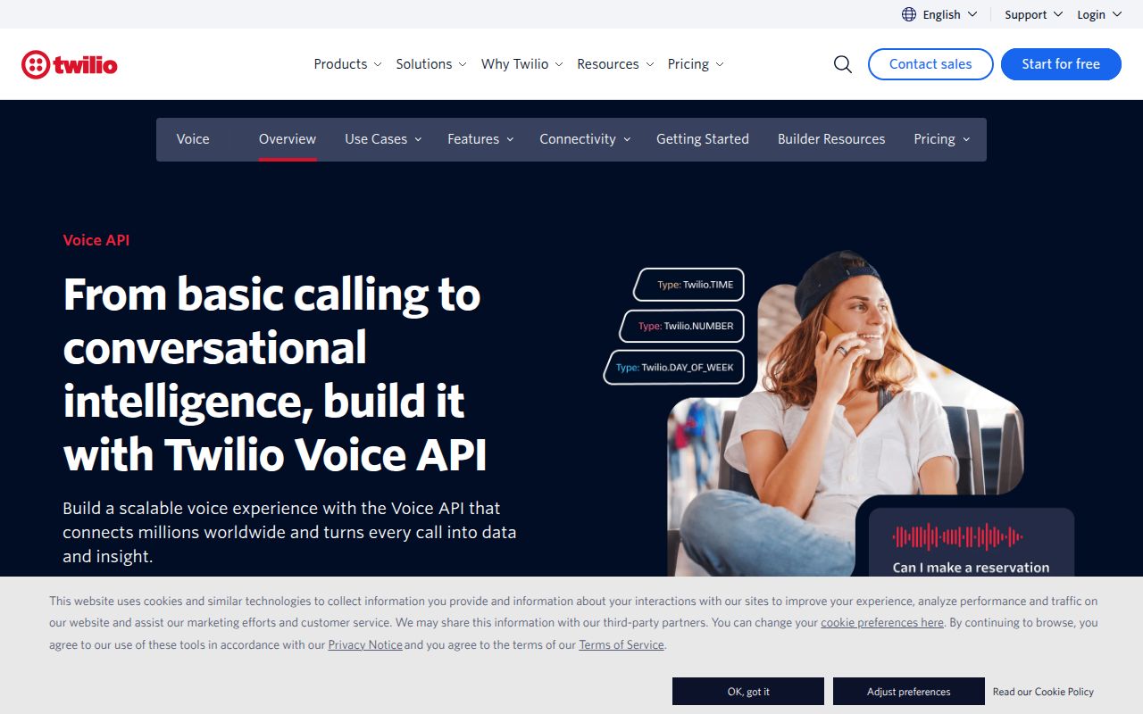 Twilio Autopilot homepage screenshot