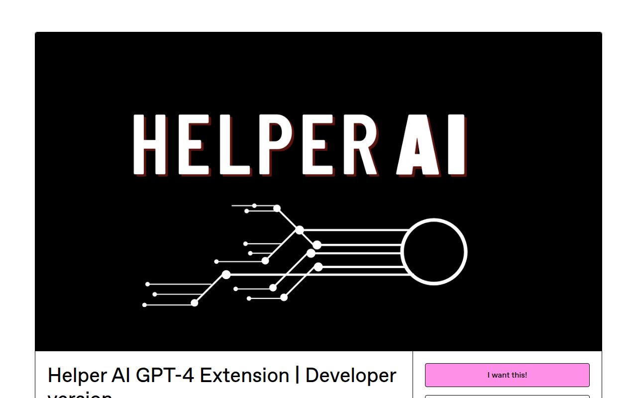 Helper AI homepage screenshot