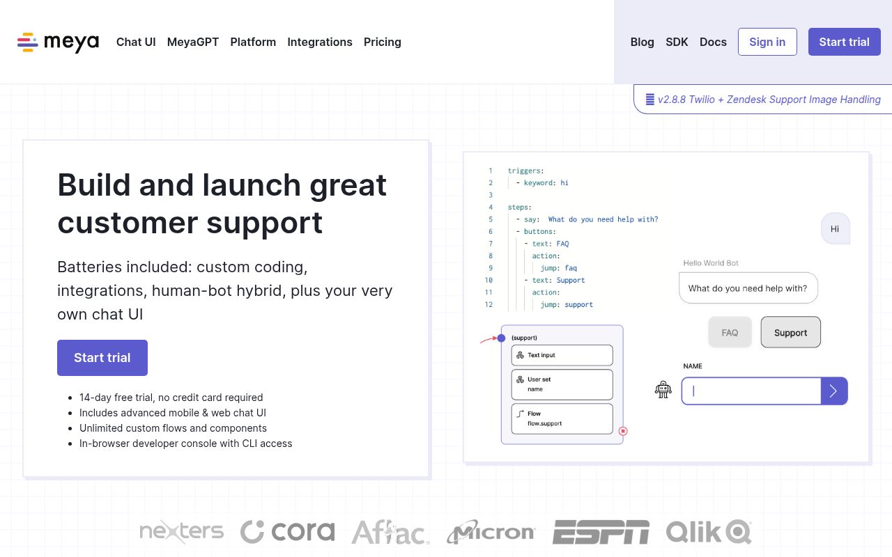 MeyaGPT homepage screenshot