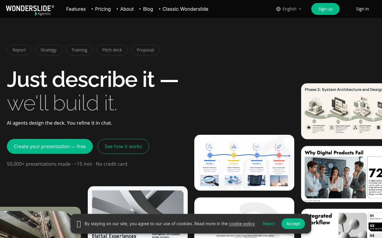 Wonder Slide homepage